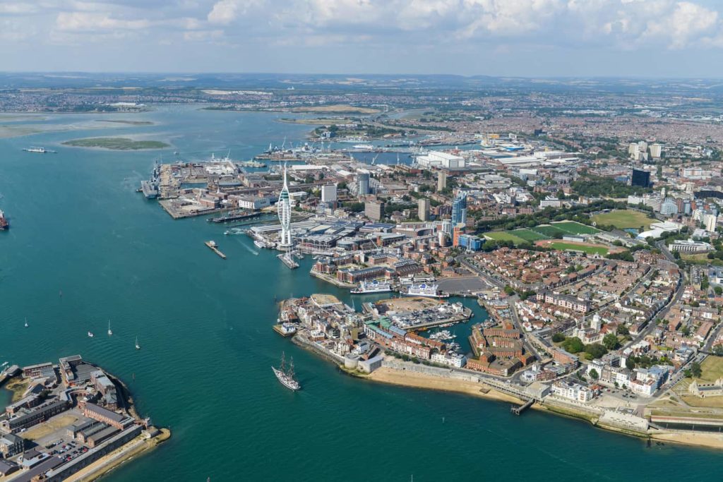 Portsmouth arial view
