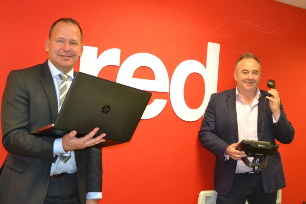 Rob Lister, Director of Lister Unified Communications (right) and Simon Penn, Director of Red Recruitment.