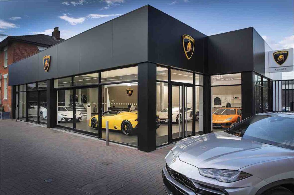 The Business Magazine article image for: Automobili Lamborghini opens new-design dealership in Pangbourne