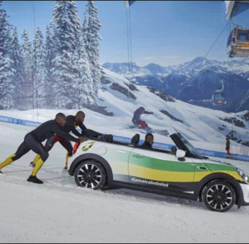 The Business Magazine article image for: Jamaican bobsleigh team go cool running with a MINI Convertible to drive their training