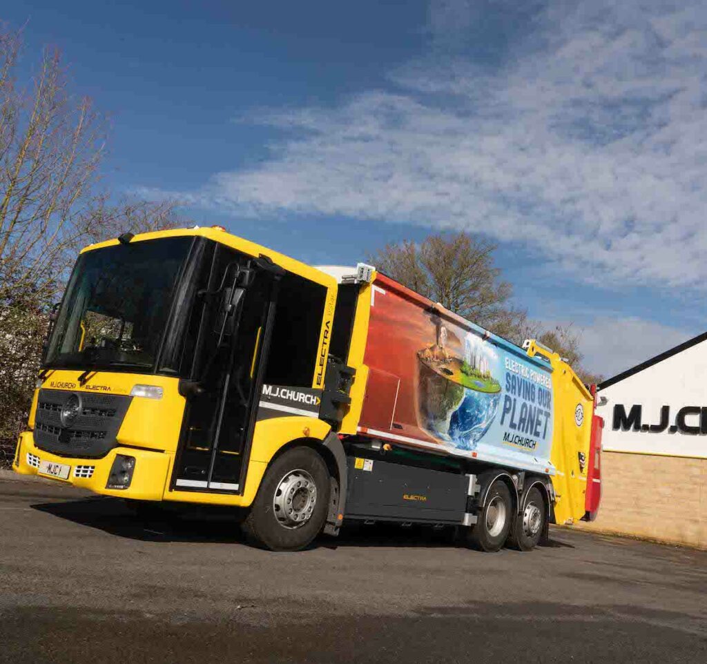 The Business Magazine article image for: Wiltshire waste management company unveils unique zero emissions electric waste collection truck