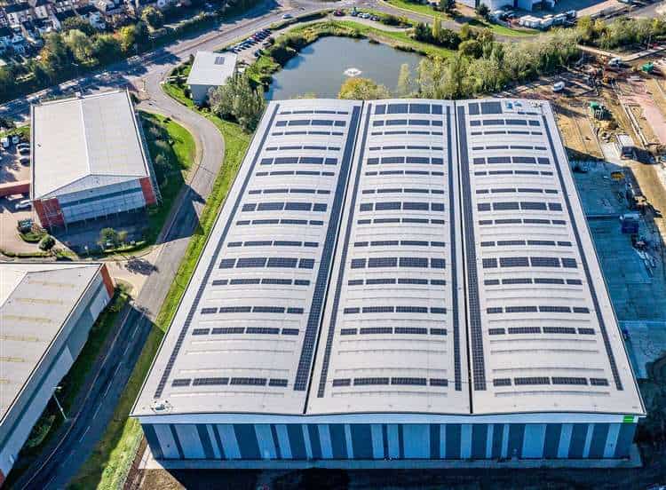 The Crossways Commercial Park development is powered by a solar panel roof