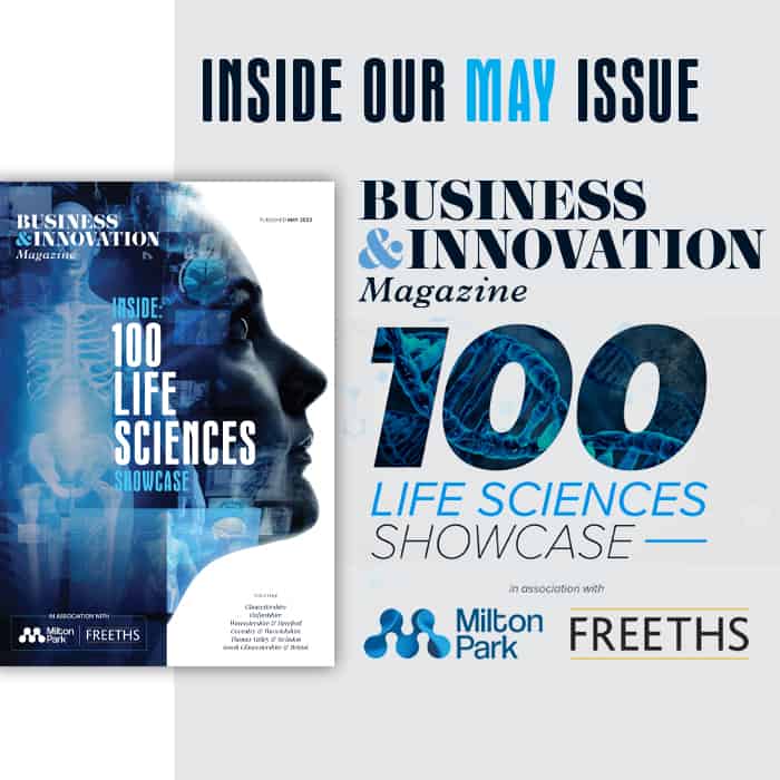 The Business Magazine article image for: 100 Life Sciences Showcase: We highlight some of the regions innovative Life Science companies - in association with Milton Park and Freeths