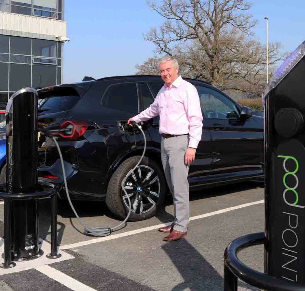 The Business Magazine article image for: Markey Group invests in 10 EV charging points at Hardwicke HQ, but that's not all ...