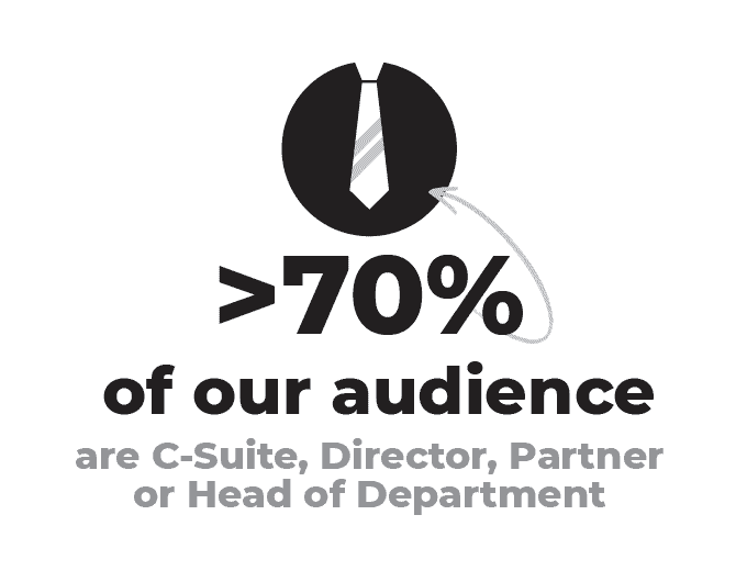 70% C-Suite audience - infographic
