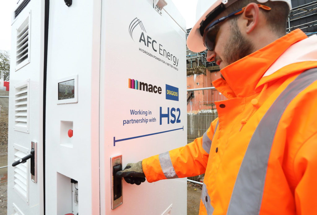 The Business Magazine article image for: AFC Energy's Hydrogen power charging stations installed at HS2 Euston Station