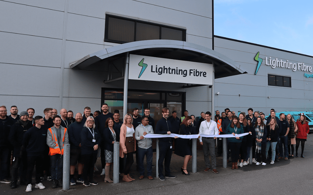 Caroline Ansell MP opens Lightning Fibre's new HQ in Eastbourne