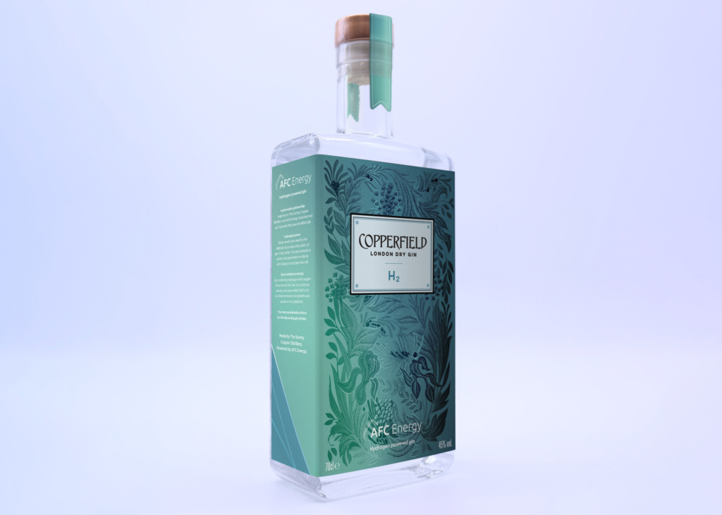 An image of the new Copperfield Gin from the Surrey Copper Distillery