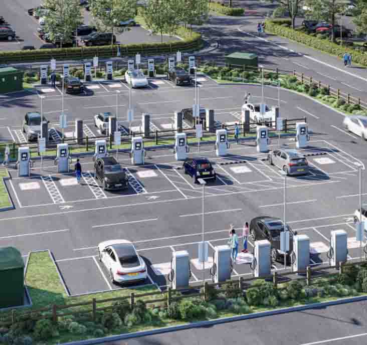 The Business Magazine article image for: InstaVolt doubles number of rapid chargers at Banbury site, making it one of the largest charging hubs in the UK