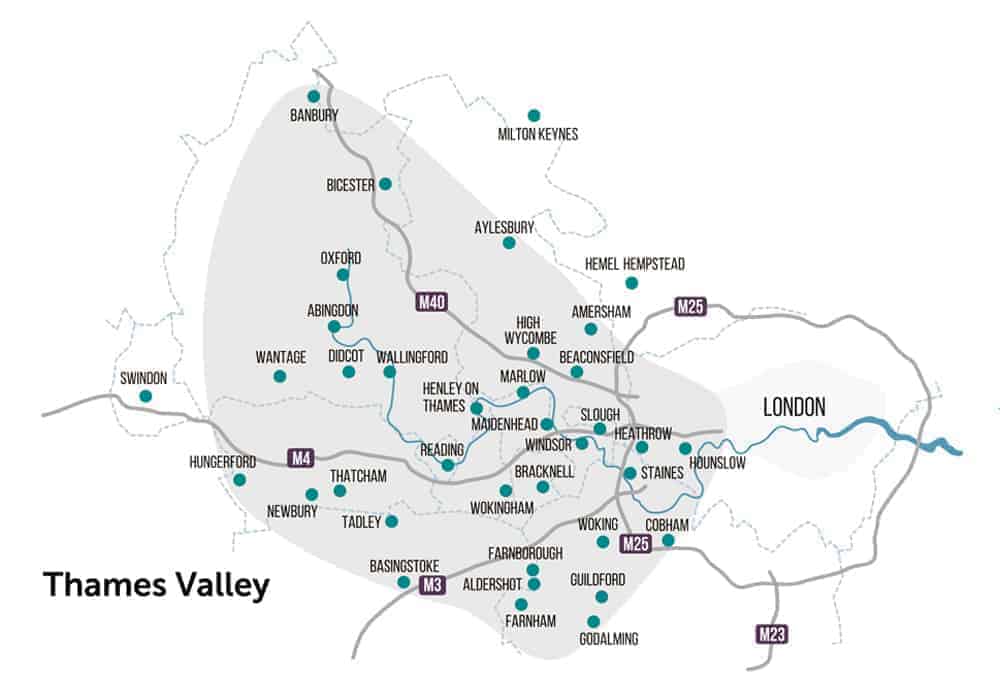 Thames Valley region Map 2023
