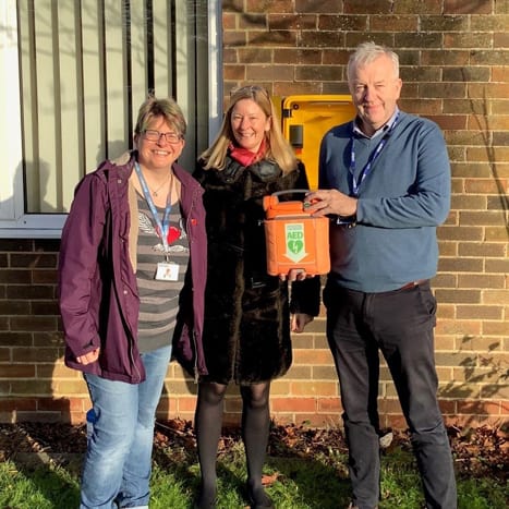 The Business Magazine article image for: Growth Hub employee's fundraising efforts see 13th defibrillator installed at university