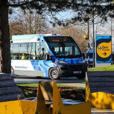 The Business Magazine article image for: UK’s first electric autonomous bus service begins at Milton Park