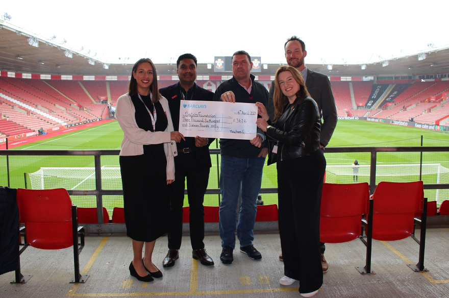 The Business Magazine article image for: Southampton’s Carswell Gould and Meachers Global Logistics raise over £3,500 for the Saints Foundation