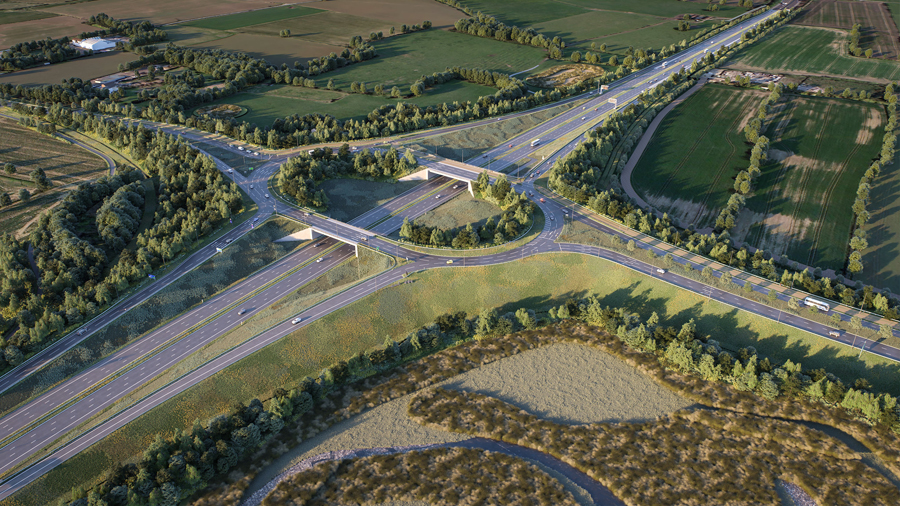 The Business Magazine article image for: Galliford Try awarded contract to support M5 Junction 10 Improvements Scheme