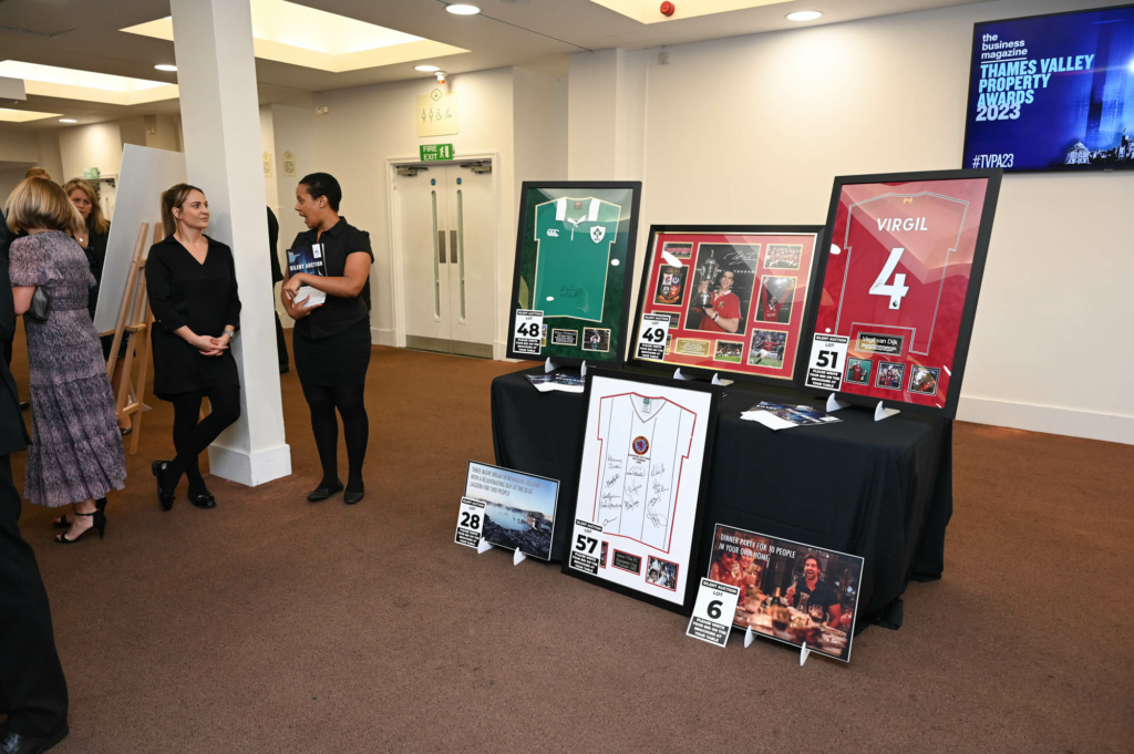 Silent Auction prizes at the Thames Valley Property Awards 2023
