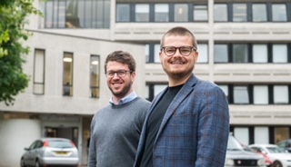 Dr Thomas Davis, co-founder and CTO and Jonathan Musgrove, co-founder and CEO outside The Oxford Trust’s Oxford Centre for Innovation - picture contributed