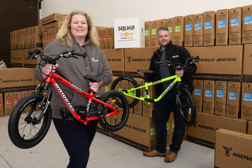Karen Wood of Kidvelo with Andrew Kay of Squab - picture contributed