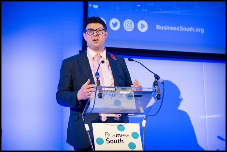 Henri Murison, chair of the Growing Together Alliance and CEO of the Northern Powerhouse, at the Business South Annual Conference - picture contributed