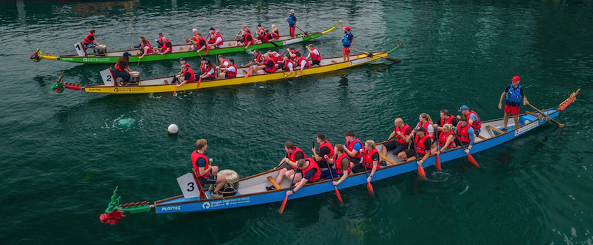 The Business Magazine article image for: Reading's Leep Utilities takes to the water for charity dragon boat races