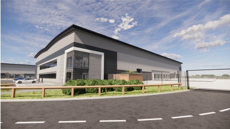 A CGI of the proposed Bidfood facility at Worcester Six Business Park - picture contributed