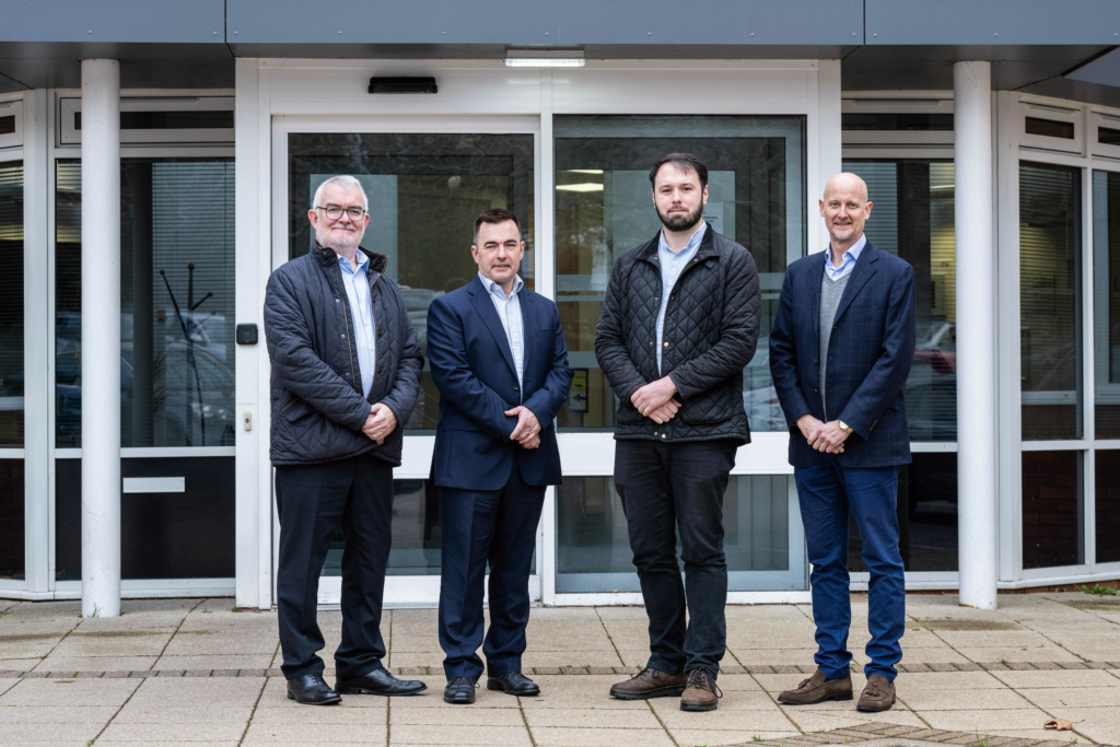 Left to right - Ian Pitt, Ed Vereker, Ed Shuttleworth, James Bailey - Bruton Knowles Exeter office - picture contributed