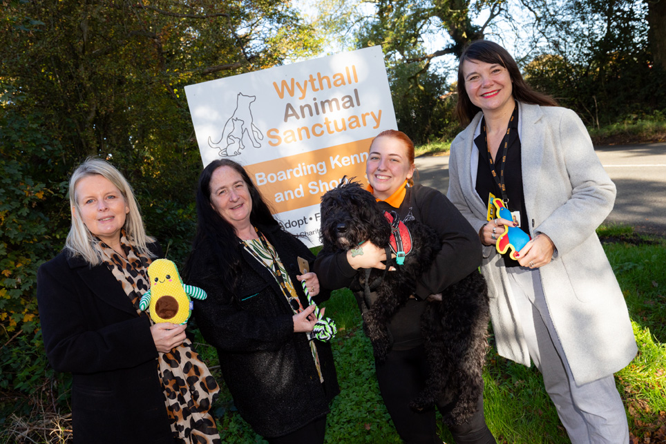 The Business Magazine article image for: Worcestershire law firm donates £1,000 to Wythall Animal Sanctuary