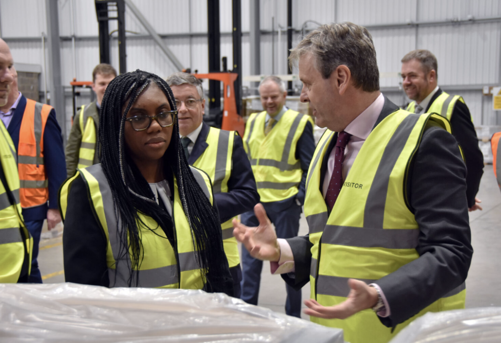The Business Magazine article image for: Kemi Badenoch visits Swindon battery manufacturer headquarters