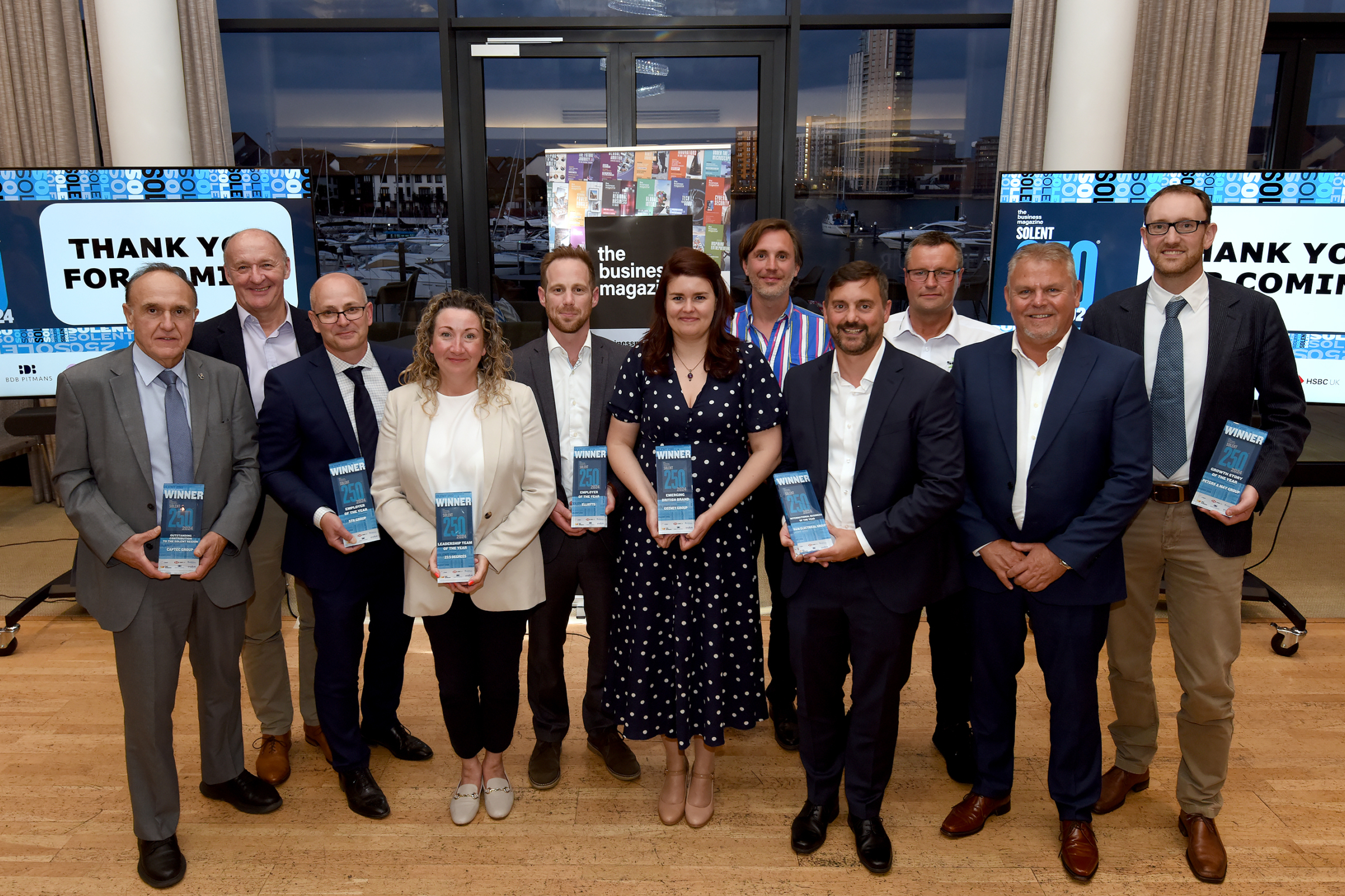 The winners of the 2024 Solent 250 awards