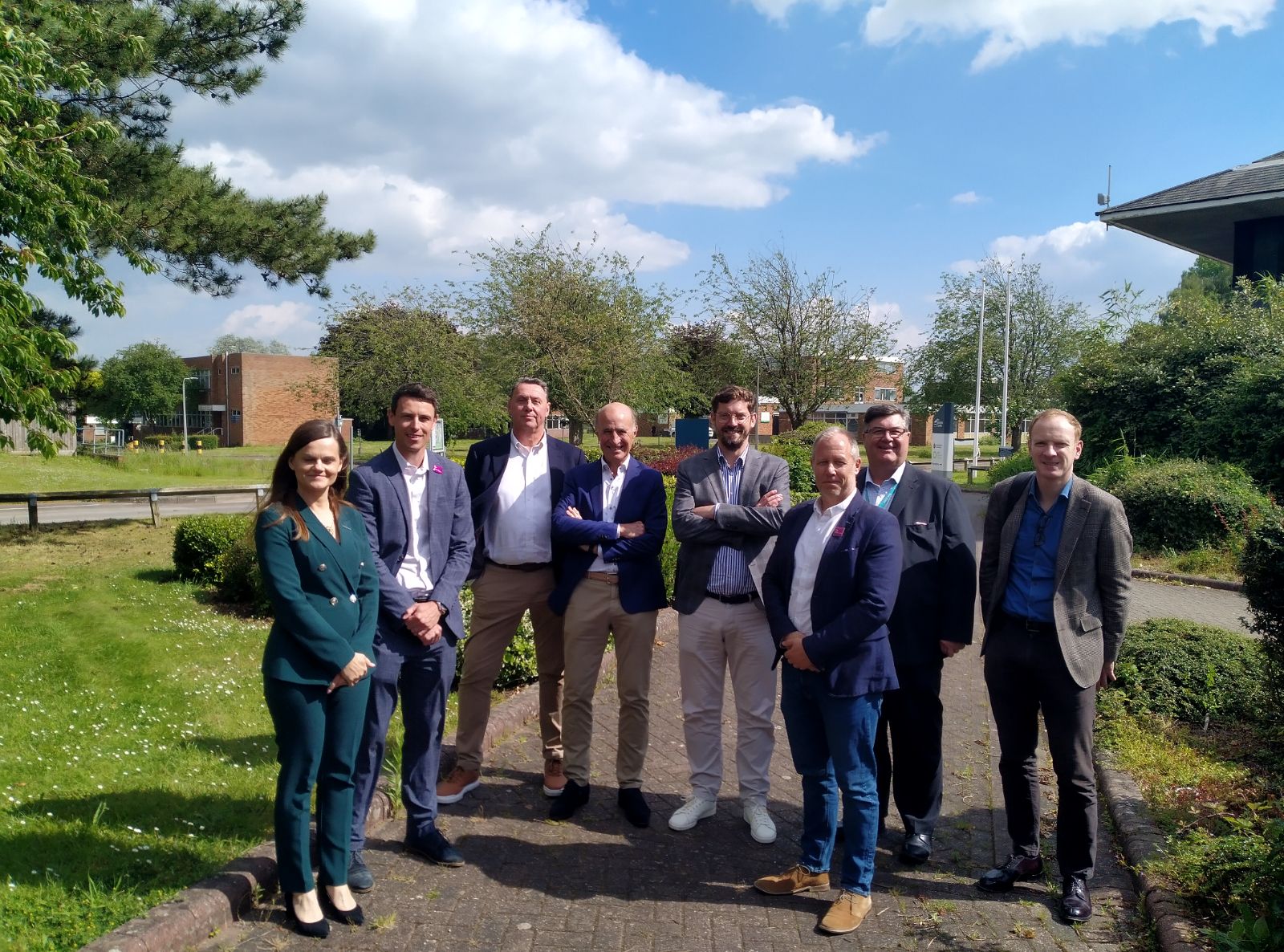 Representatives from the Severn Edge Low Carbon Energy Park and Industria EU, James Cooke (second from left), Chris Turner (fourth from left) and Szczepan Ruman (centre (fourth from right)) -picture contributed