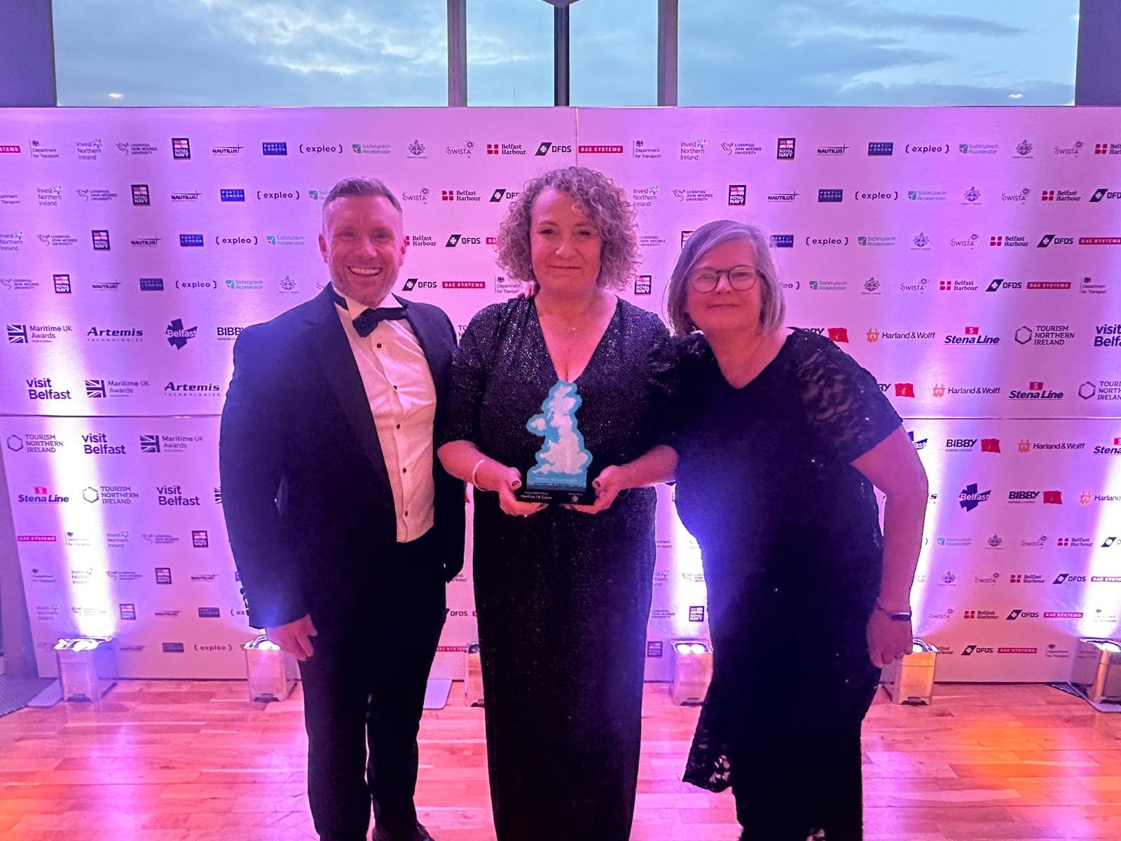 Left to right: Stuart Baker (managing director), Lorna Wagner (programme manager), and Anne-Marie Mountifield (chair) of Maritime UK Solent - picture contributed